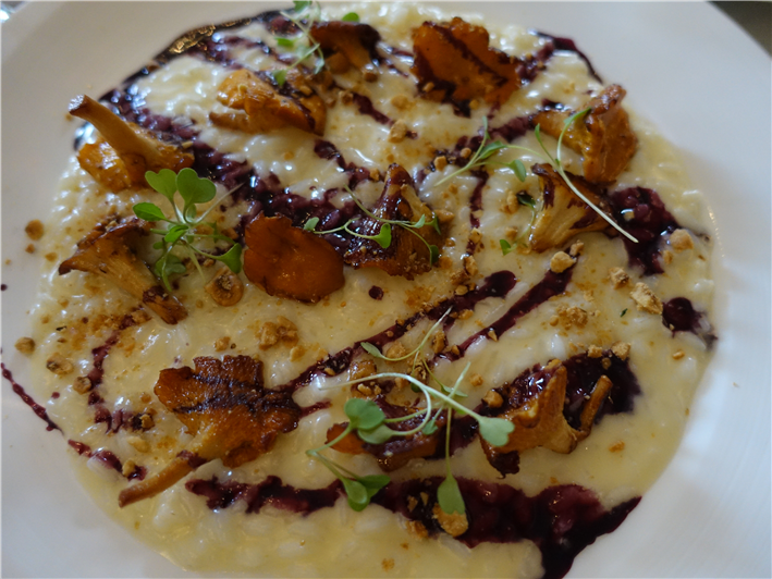risotto with red wine sauce